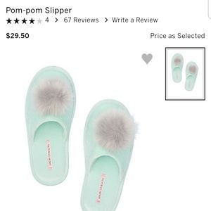 Victoria's Secret Pom Pom Slippers